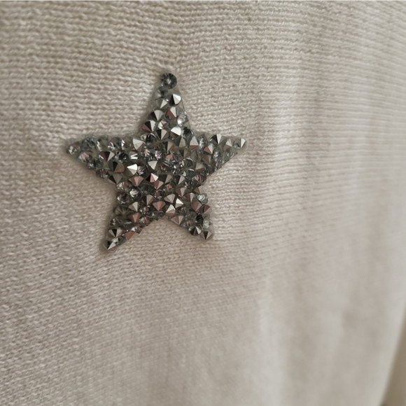 Soft Surroundings Sweater Womens Xl Stars Rhinestones Beaded - Picture 4 of 10